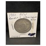 1951 Booker T Washington Commemorative Silver Half