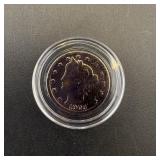 1903 Liberty Head Nickel 22kt Gold Plated Coin