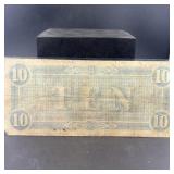 1864 $10 Confederacy Note Currency Lot