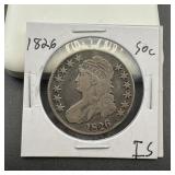 1826 Capped Bust Silver Half Dollar