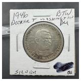 1946 Booker T Washington Commemorative Silver Half