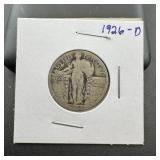 1926 Standing Liberty Silver Quarter.