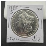 1888-s Morgan Silver Dollar, Key, 657,000 Minted