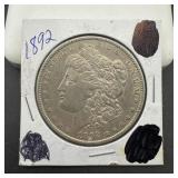 1892 Morgan Silver Dollar. Low Mintage Noted