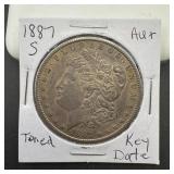 1887-s Morgan Silver Dollar. Key Date. Mintage: 1.