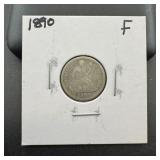1890 Seated Liberty Silver Dime