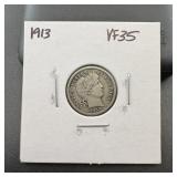 1913 Barber Silver Dime