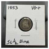 1853 Seated Liberty Silver Half Dime