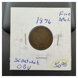 1876 Indian Head Cent