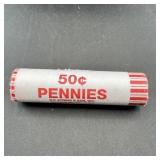 Roll Of Uncirculated 2025 Lincoln Cents.