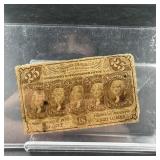 1862 Civil War 25-cent Washington postage currency