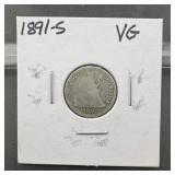 1891-S Seated Liberty Silver Dime