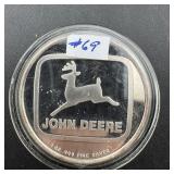 John Deere 6400 Colorized Silver Coin - .999 Troy