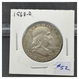 Very nice 1963-D Franklin Half Dollar - 90% Silver