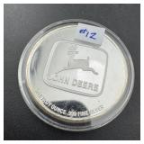 John Deere Model G Colorized .999% Silver Coin