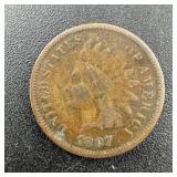 1867 Indian Head Penny (semi-key date)