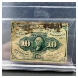 10ï¿½ First Issue #1242 Fractional Currency