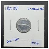 1867-1967 Canadian Dime - 80% Silver