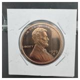 1909-S VDB design 1 oz .999 copper round