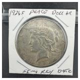 1926-S Peace Silver Dollar, semi-key date
