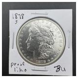 1878-S Morgan Silver Dollar, Higher Grade