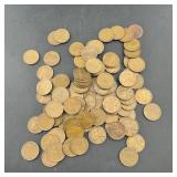 100 Unsearched Wheat Cent Pennies