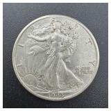 1943-D Silver Walking Liberty Half Dollar, 90% Sil