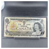 Canada $1 dollar note, 1973