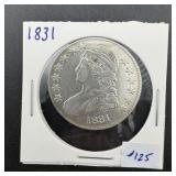 1831 Capped Bust fifty cent coin in great conditio