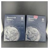 Roosevelt Dime Books w/61 coins (36 silver)