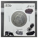 1856 Seated Liberty Silver Quarter, Higher Grade