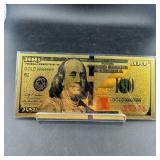 100 Franklin gold foil note
