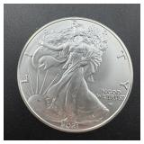 2021 $1 American Silver Eagle, One Ounce Fine Silv