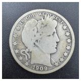 1909 Berber Half Dollar - 90% Silver