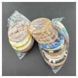 Bag of old casino chips and tokens
