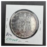 1964 Norway 10 Kroner Unc Silver coin