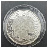 1993 One Troy Ounce .999 Fine Silver ï¿½Seasonï¿½s Gre