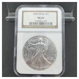 2000 NGC MS69 American Silver Eagle $1 Coin ï¿½ 1 oz