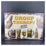 8ï¿½12" Tin Sign ï¿½ Funny Group Therapy Beer Sign