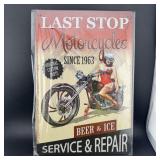 8ï¿½12" Tin Sign  ï¿½ Last Laugh Motorcycle Sign