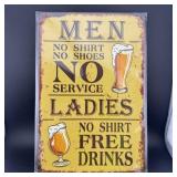 8ï¿½12" Tin Sign  ï¿½ Funny Beer Sign