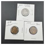 Mixed Coin Lot ï¿½ 1939 Wheat Cent, 1974-sc Stamped