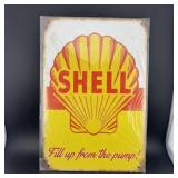 8ï¿½12" Tin Sign ï¿½ Shell Gas Sign