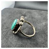 Vintage Dakota West Sterling Silver Turquoise Ring