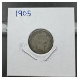 1905 Barber Silver Dime