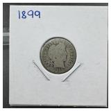 1899 Barber Silver Dime