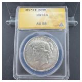 1927-S Peace Dollar AU58 (Semi-Key Date)