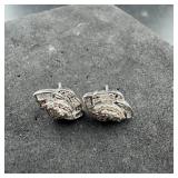 Jane Seymour Diamond Earrings, Marked Wbjr 925. We