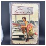8ï¿½12" Tin Sign ï¿½ Tire Service Sign