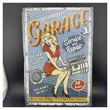 8ï¿½12" Tin Sign ï¿½ Motorcycle Garage Sign